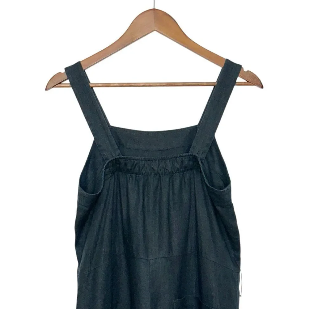 Everlane Linen Jumpsuit in Washed Black Size 4
